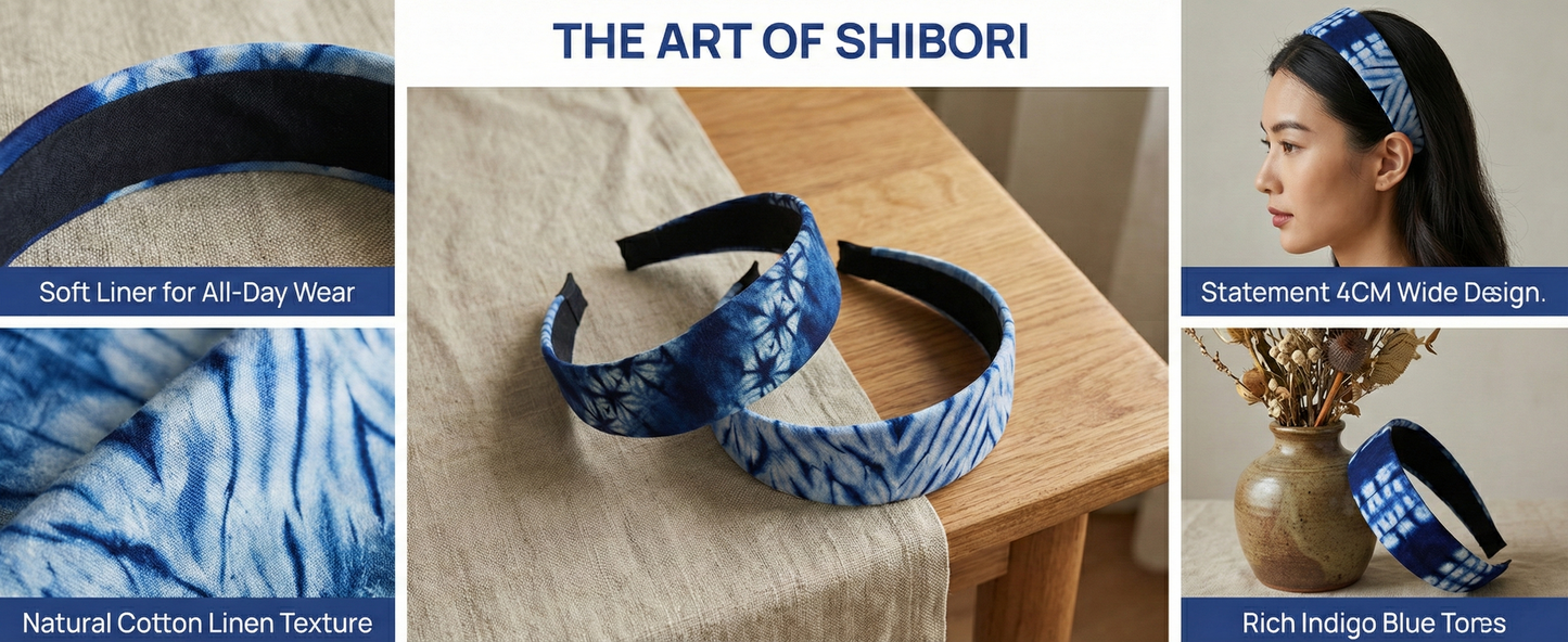 Handmade Dali Tie-Dye Headband,Natural Plant Dyed, Every Pattern Unique