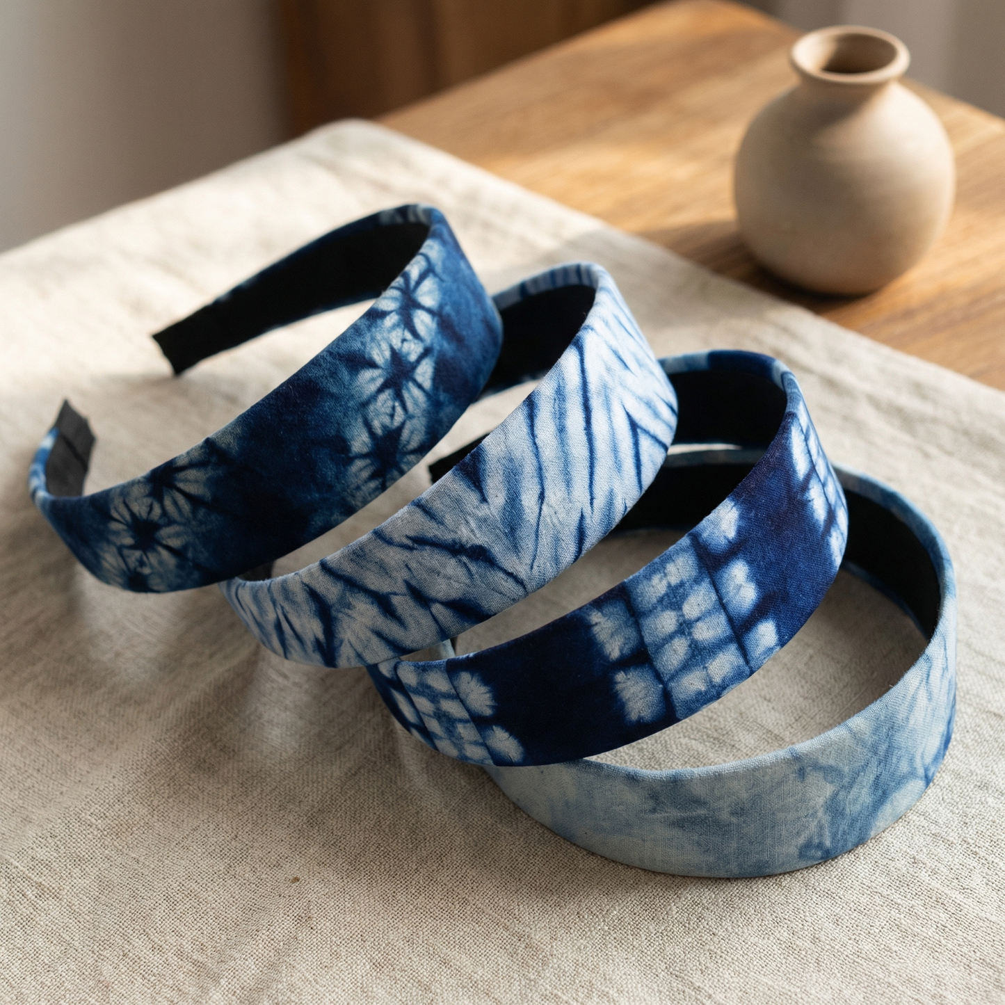 Handmade Dali Tie-Dye Headband,Natural Plant Dyed, Every Pattern Unique