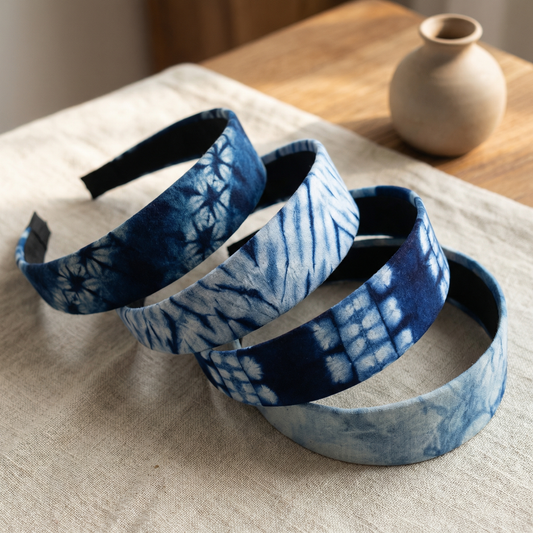 Handmade Dali Tie-Dye Headband,Natural Plant Dyed, Every Pattern Unique