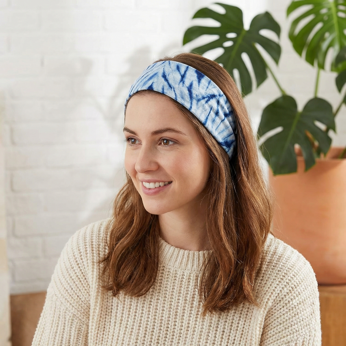 Handmade Dali Tie-Dye Headband,Natural Plant Dyed, Every Pattern Unique