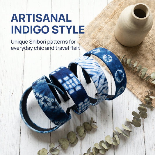 Handmade Dali Tie-Dye Headband,Natural Plant Dyed, Every Pattern Unique