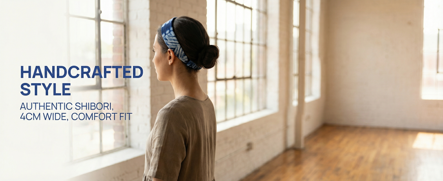 Handmade Dali Tie-Dye Headband,Natural Plant Dyed, Every Pattern Unique