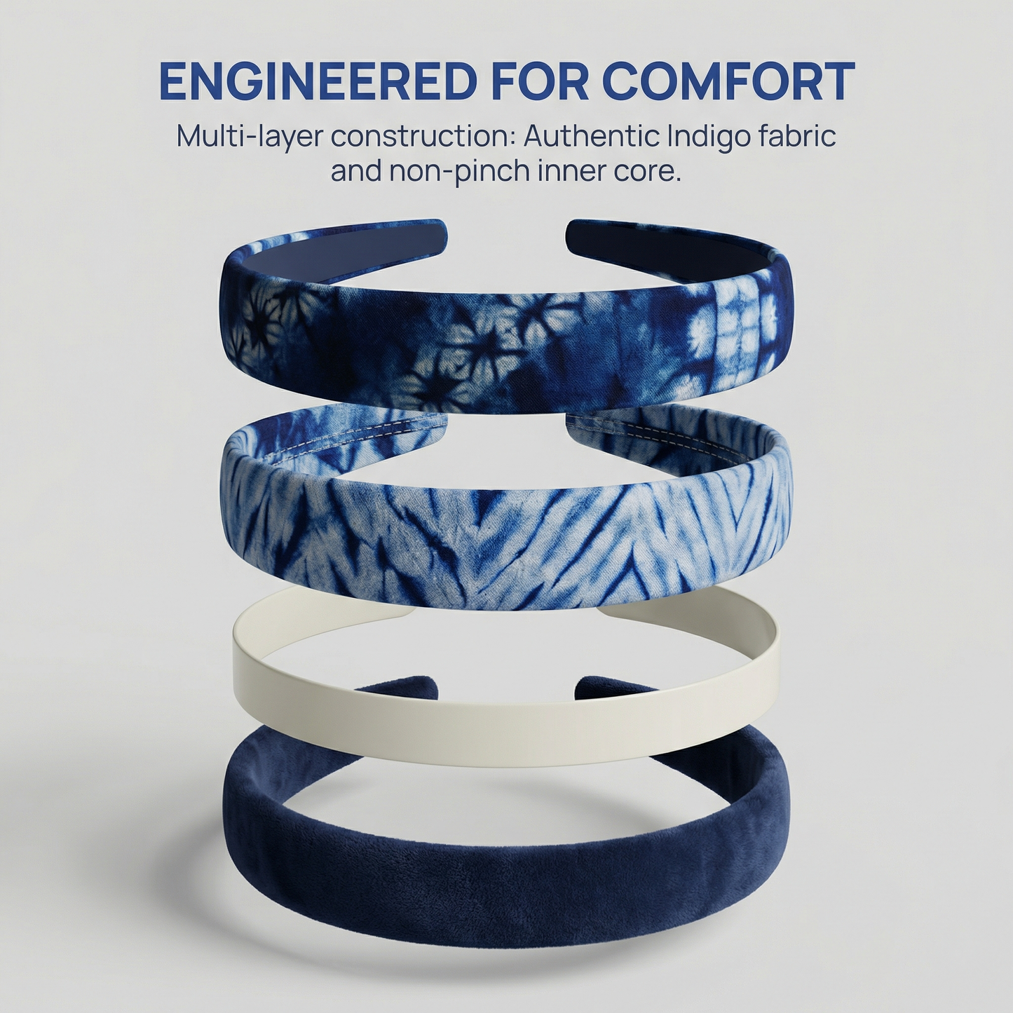 Handmade Dali Tie-Dye Headband,Natural Plant Dyed, Every Pattern Unique