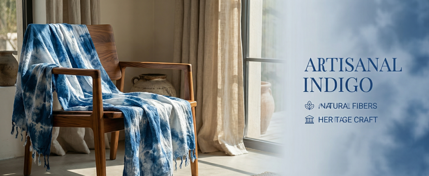 Dali tie-dye scarf, cotton and linen scarf, handmade tie-dye cotton scarf from Dali, Yunnan