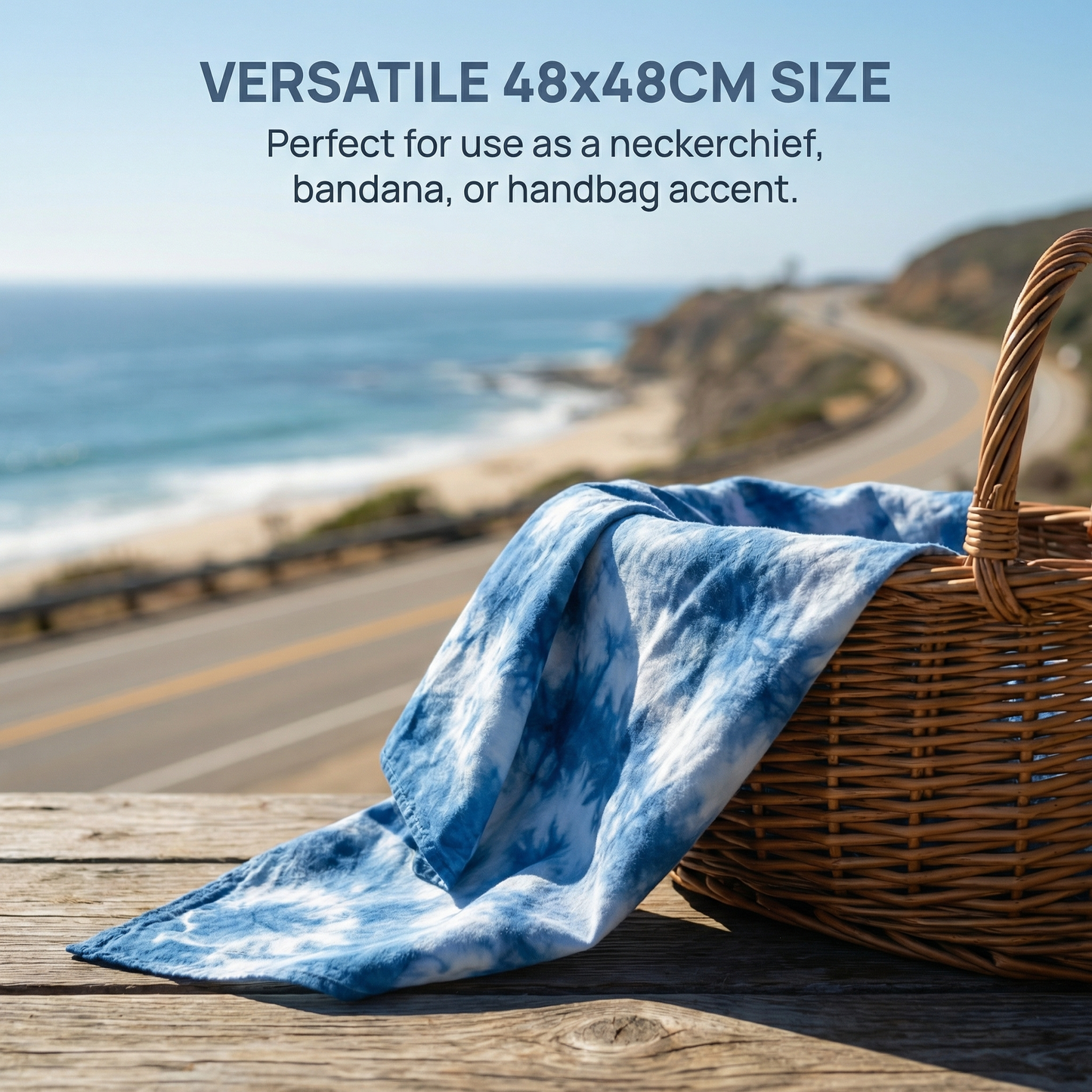 Dali Bai ethnic group handmade plant-dyed indigo triangular headscarf, cotton headscarf, fashion headscarf