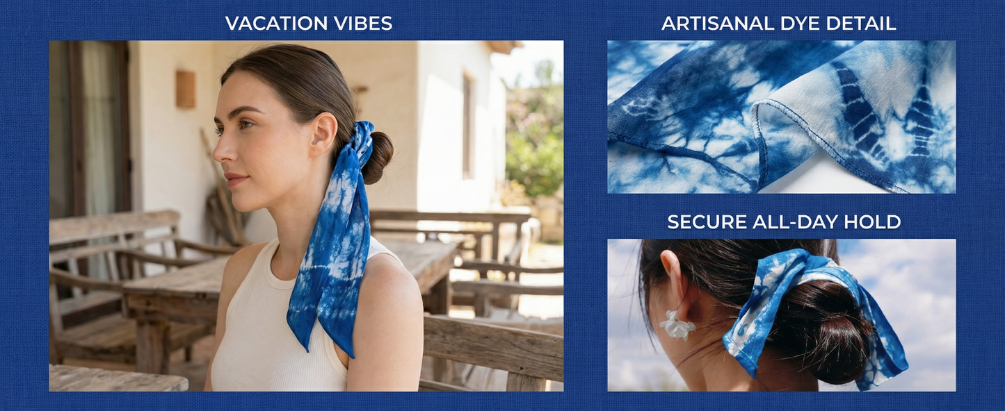 Handmade Tie-Dye Wide Headband，For Yoga, Sport & Boho Chic Style