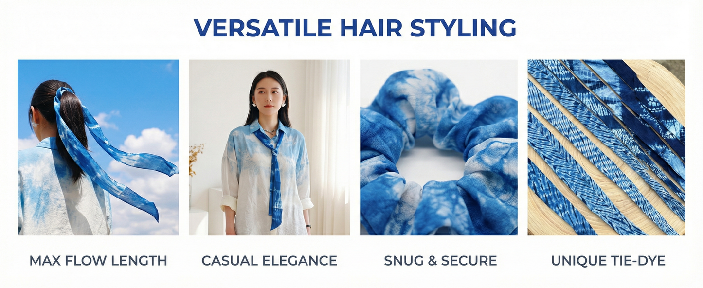 Handmade Tie-Dye Wide Headband，For Yoga, Sport & Boho Chic Style