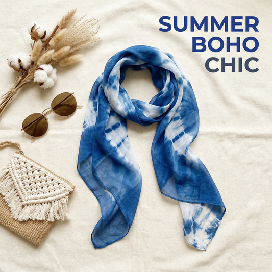 Handmade Tie-Dye Wide Headband，For Yoga, Sport & Boho Chic Style