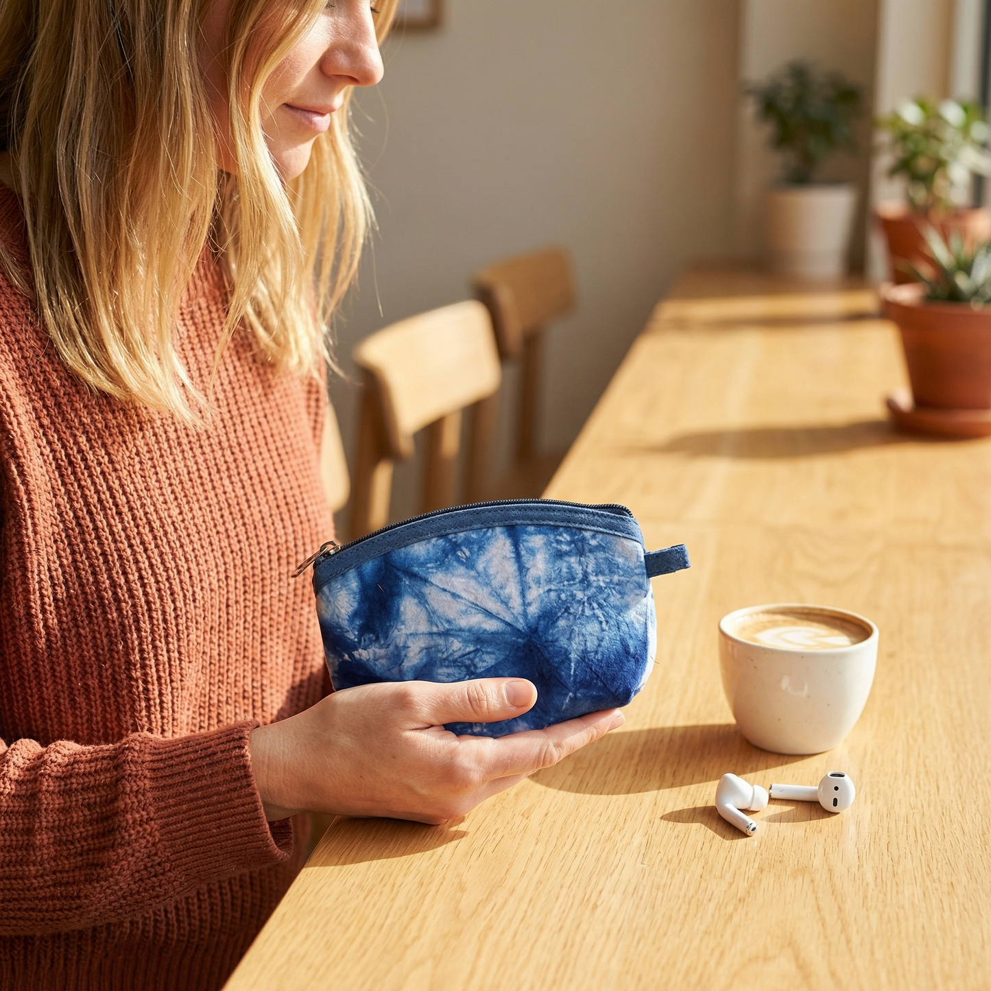 Dali Tie-Dye Handmade Wallet for Men & Women, Natural Indigo Blue, Ethnic Pattern, Gift Idea